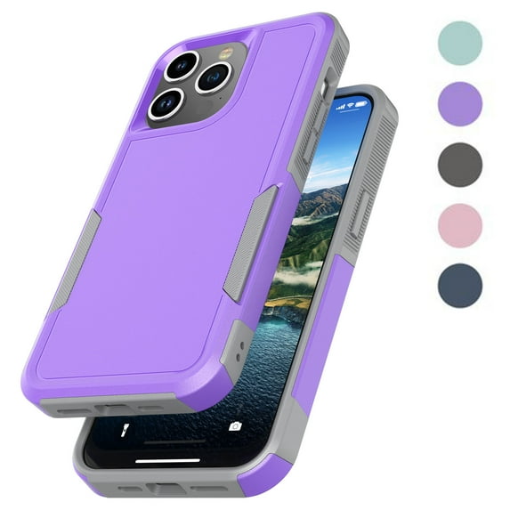 iPhone 15 Plus Case, 2 in 1 Phone Case for iPhone 15 Plus 6.7 inch ,Takfox Shockproof Protection Heavy Duty Armor Hard Plastic & Rubber Rugged Bumper Cover,Purple