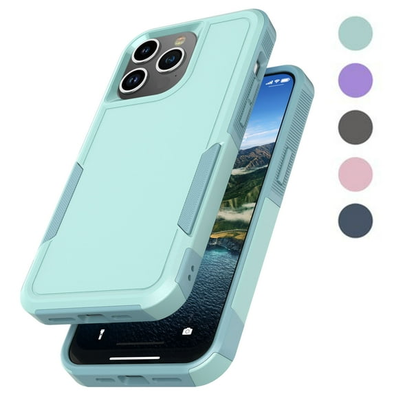 iPhone 15 Plus Case, 2 in 1 Phone Case for iPhone 15 Plus 6.7 inch ,Takfox Shockproof Protection Heavy Duty Armor Hard Plastic & Rubber Rugged Bumper Cover,Mintgreen