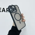 thumbnail image 1 of for iPhone 15 Plus Case, Built-in Stash Camera Stand Matte Translucent Slim Cover for iPhone 15 Plus Compatible with Magsafe Shockproof Protective Phone case for Women Men, Black, 1 of 8
