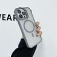 thumbnail image 1 of for iPhone 15 Plus Case, Built-in Stash Camera Stand Matte Translucent Slim Cover for iPhone 15 Plus Compatible with Magsafe Shockproof Protective Phone case for Women Men, Gray, 1 of 8