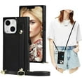 thumbnail image 1 of for iPhone 15 Plus Case with Card Holder for Women, Phone Case Crossbody with Wrist Strap & Removable Adjustable Shoulder Lanyard Cover for iPhone 15 Plus KB Black, 1 of 17