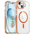 thumbnail image 1 of for iPhone 15 Plus Case: Clear Case with Magnetic Circle,Metal Button,Built-in Shockproof TPU,Military Grade Drop Protection Shell Durable Full Body Protective Cell Phone Cover - 6.7 inch, 1 of 15