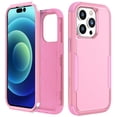 thumbnail image 1 of for iPhone 15 Plus Case, Defender Case Compatible with iPhone 15 Plus Case, Hybrid Heavy Duty Military Grade Full-Body Drop Shockproof Dustproof 3-Layers Rugged Protective Phone Cover, 
Pink, 1 of 6
