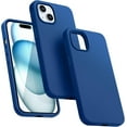 thumbnail image 1 of iPhone 15 Plus Case,Liquid Silicone Slim Shockproof Protective iPhone 15 Plus 6.7 inch Phone Case [Microfiber Lining] (Navy Blue)…, 1 of 6