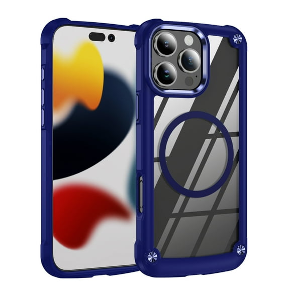 for iPhone 15 Plus Case Magnetic Phone Case Mag-Safe Charging Support, TPU Bumper Hard PC Backplane Light Fit Shockproof Protective Case Cover for iPhone 15 Plus Men Women Girls, Blue