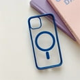 thumbnail image 1 of for iPhone 15 Plus Case Magnetic [Support Magsafe Charger] Wireless Anti-Scratch Shockproof Clear Four Corner Cushion Durable Anti-Dropping Cover for iPhone 15 Plus, Darkblue, 1 of 7