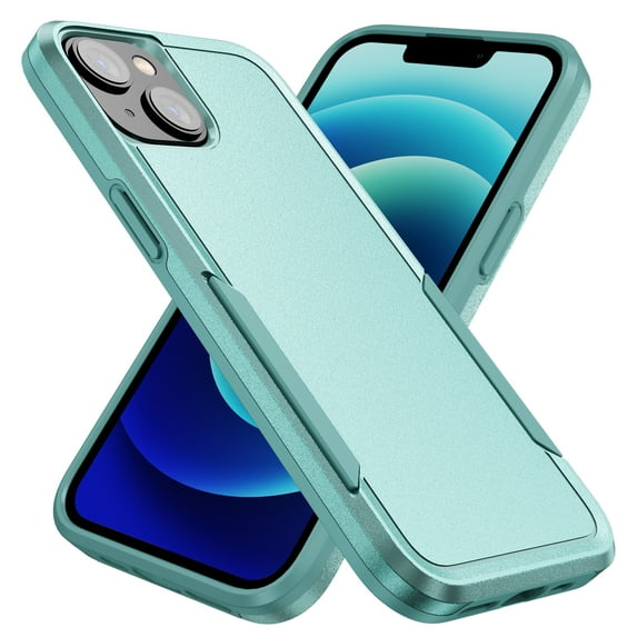 for iPhone 15 Plus Case, Phone Case Heavy Duty 2 in 1 Full Body Rugged Shockproof Hybrid Hard PC Soft TPU Bumper Drop Protective Girls Women Boy Men Covers for iPhone 15 Plus, Green