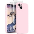 thumbnail image 1 of for iPhone 15 Plus Case, Silicone Upgraded [Camera Protection] Case with [2 Screen Protectors], Soft Anti-Scratch Microfiber Lining Inside, 6.7 inch, Chalk Pink, 1 of 11