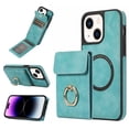 thumbnail image 1 of for iPhone 15 Plus Case Wallet, with PU Leather Detachable Card Holder Compatible with Magsafe, Durable Protection Magnetic Phone Case with Ring Kickstand for iPhone 15 Plus, Green, 1 of 7