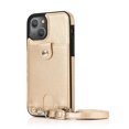 thumbnail image 1 of for iPhone 15 Plus Crossbody PU Leather Case, with Card Slot Holders Wallet Protective Case Adjustable Shoulder Strap Drop Protection Compatible with Apple iPhone 15 Plus, Gold, 1 of 12