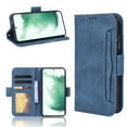 thumbnail image 1 of for iPhone 15 Plus Flip Wallet Case - Card Holders and Cash Pocket - Vintage Premium PU Leather Cover, Luxurious Grip Stand Feature, Magnetic Clasps with Detachable Card Slots, Blue, 1 of 6