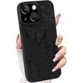 thumbnail image 1 of for iPhone 15 Plus Floral Rose Case for Women, Cute Cool Flower Design Pattern Soft TPU Silicone Bumper Shockproof Girls Slim Protective Phone Case for iPhone 15 Plus 6.7 Inch (Black Flower), 1 of 4