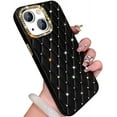 thumbnail image 1 of for iPhone 15 Plus Glitter Bling Case for Women, Cute Bling Rhinestones Diamond Sparkle Shiny Soft TPU Silicone Shockproof Slim Girls Protective Phone Case for iPhone 15 Plus 6.7 Inch (Black), 1 of 4