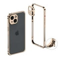 thumbnail image 1 of For iPhone 15 Plus Metal Bumper Phone Case,With Lens Protector,Slim Fit No Back No Frame Backless Metal Bumper 4 Corners Shockproof Rugged Heat Dissipation Frame Phone Case,Gold, 1 of 8