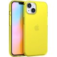 for iPhone 15 Plus, Neon Yellow Clear Protective Case, TPU and