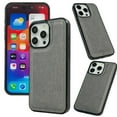 thumbnail image 1 of for iPhone 15 Plus PU Leather Case, Slim Shockproof TPU Silicone Bumper Camera and Screen Protective Phone Cover Classic Sythetic Leather Lightweight Case for iPhone 15 Plus, Grey, 1 of 7