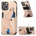 thumbnail image 1 of for iPhone 15 Plus Phone Case Card Holder, Card Pocket for Back of Phone, PU Leather Wallet Magnetic Kickstand Credit Card Holder Phone Case Compatible with iPhone 15 Plus 6.7 inch,Khaki, 1 of 6