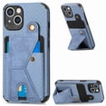 thumbnail image 1 of for iPhone 15 Plus Phone Case Card Holder, Card Pocket for Back of Phone, PU Leather Wallet Magnetic Kickstand Credit Card Holder Phone Case Compatible with iPhone 15 Plus 6.7 inch,Blue, 1 of 6
