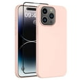 thumbnail image 1 of iPhone 15 Plus Phone Case with Screen Protector, Liquid Silicone Case Cover for Apple iphone 15 Plus, Ebizware Full-Body Protective Case Shockproof Cover with Microfiber Lining (Pink Sand), 1 of 9