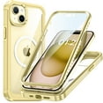 thumbnail image 1 of for iPhone 15 Plus Shockproof Dustproof Case, Compatible with MagSafe Heavy Duty/Military Grade/Rugged Protection Built in Screen Protector Phone Case Cover for iPhone 15 Plus, Yellow, 1 of 7