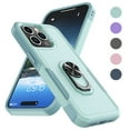 thumbnail image 1 of iPhone 15 Pro Case, 2 in 1 Phone Case for iPhone 15 Pro 6.1", Takfox Rubber & Rugged Shockproof Protection Heavy Duty with Ring Stand Kickstand Cover,Mintgreen, 1 of 12