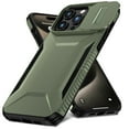 thumbnail image 1 of for iPhone 15 Pro Case with Built-in Camera Lens Slide Cover, Heavy-Duty Shockproof Rugged Case Heavy Duty Bumper Shockproof Phone Cover for iPhone 15 Pro,Darkgreen, 1 of 7