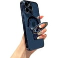 thumbnail image 1 of for iPhone 15 Pro Case Clear Magnetic Build-in Stand with Camera Lens Protection [Compatible with MagSafe] Shockproof Soft Protective Slim Phone Case for iPhone 15 Pro 6.1 Inch - Blue, 1 of 11
