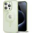 thumbnail image 1 of for iPhone 15 Pro Case Clear Magnetic Compatible with Magsafe, Thin Slim Transparent Non Yellowing, Hybird Soft Silicone Bumper & Hard Plastic Protective Cover for Women, Mint Green, 1 of 13