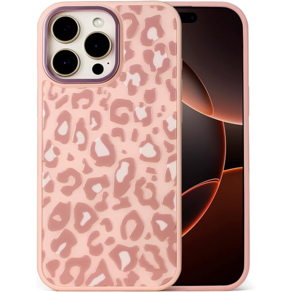 for iPhone 15 Pro Case, Compatible with Magsafe, Military-Grade Protection, All-Around Shockproof Corners, Cheetah Print Leopard Case for iPhone 15 Pro - Pink