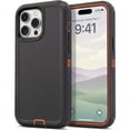 thumbnail image 1 of iPhone 15 Pro Case Cover 3 Layer Rugged / Heavy Duty / Shockproof 6.1" Orange, 1 of 6