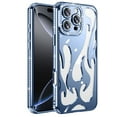 thumbnail image 1 of for iPhone 15 Pro Case with Diamond Frame & Hollow-out Back, Ultra Slim Lightweight PC Protective Phone Cover, Glitter Skin-Friendly Shockproof Cooling Design, Heat Dissipation, Blue, 1 of 6
