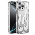 thumbnail image 1 of for iPhone 15 Pro Case with Diamond Frame & Hollow-out Back, Ultra Slim Lightweight PC Protective Phone Cover, Glitter Skin-Friendly Shockproof Cooling Design, Heat Dissipation, Silver, 1 of 6