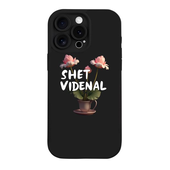 iPhone 15 Pro Case - Lightweight Yellowing Resistant with Artistic Pink Flower and Brown Pot Design Perfect for Floral Lovers