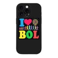 thumbnail image 1 of iPhone 15 Pro Case - Lightweight Yellowing Resistant with Colorful Design Featuring Bold ' I ❤️ BOL ' Text and Vibrant Illustrations, 1 of 6