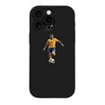 thumbnail image 1 of iPhone 15 Pro Case - Lightweight Yellowing Resistant with Dynamic Soccer Player Design Number 10 Jersey Black Background, 1 of 6
