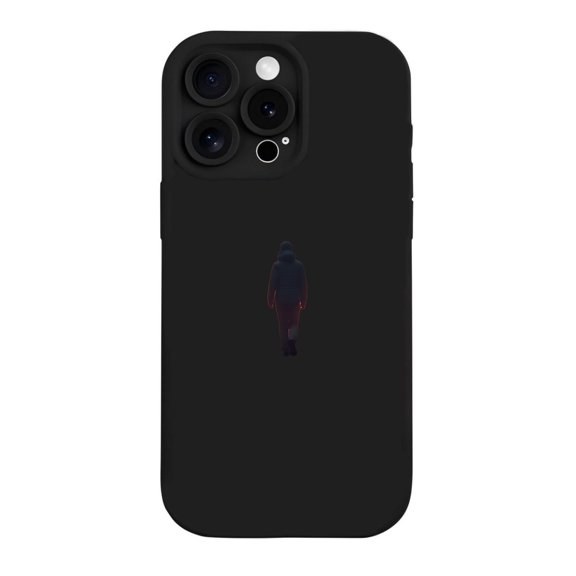 iPhone 15 Pro Case - Lightweight Yellowing Resistant with Minimalistic Silhouette Design and Red Highlights