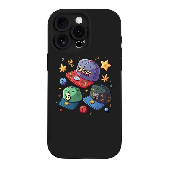iPhone 15 Pro Case - Lightweight Yellowing Resistant with Playful Cartoon Hat Design Colorful & Vibrant Pattern Perfect Protection for Your Phone
