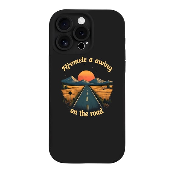iPhone 15 Pro Case - Lightweight & Yellowing Resistant with Stunning Sunset Road & Mountain Design Perfect for Nature Lovers