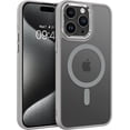 thumbnail image 1 of for iPhone 15 Pro Case Magnetic[Compatible with Magsafe], Translucent Matte Back Full Body Protective Cover Anti-Scratch Shockproof Phone Case for iPhone 15 Pro 6.1", Grey, 1 of 9