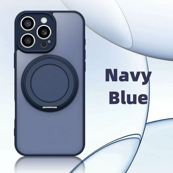 For iPhone 15 Pro Case with Magnetic Ring Stand Holder [Military Drop Protection] [Compatible with MagSafe] Shockproof Protective Non-Slip Grip Phone Case For iPhone 15 Pro,Navyblue