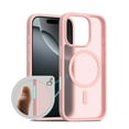 thumbnail image 1 of for iPhone 15 Pro Case: Magnetic Translucent Matte Shockproof Slim Compatible with MagSafe - Military Grade Drop Proof Hard Back Anti-Fingerprint Protective Cell Phone Cover,Pink, 1 of 8