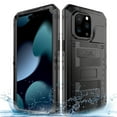 thumbnail image 1 of for iPhone 15  Pro Case, Military Grade IP68 Waterproof Dustproof Shockproof Full Body Sealed Underwater Case with Built-in Screen Protector Heavy Duty Metal Rugged Defender Phone Case,Black, 1 of 8
