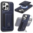 thumbnail image 1 of for iPhone 15 Pro Case PU Leather, 2 in 1 Detachable, Compatible with MagSafe, with Card Holder, PU Leather Kickstand Card Slots Case for iPhone 15 Pro, Darkblue, 1 of 4
