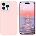 thumbnail image 1 of iPhone 15 Pro Case, Phone Case iPhone 15 Pro, Slim Fit Liquid Silicone Soft Gel Rubber Lightweight Microfiber Lining Shockproof Anti-Scratch Protective Cover for iPhone 15 Pro 6.1'', Pink Sand, 1 of 8