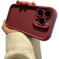 thumbnail image 1 of for iPhone 15 Pro Case, Soft Gel Rubber TPU for Women Men, Full Camera Protective Strengthen Shockproof Compatible with iPhone Case (Burgundy, iPhone 15 Pro), 1 of 14