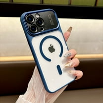 for iPhone 15 Pro Case, Crystal Transparent Case Compatible with MagSafe, Transforms into iPhone 17 Pro Max, TPU PC Slim Protective Lightweight Anti-Scratch Shockproof Phone Case, Darkblue