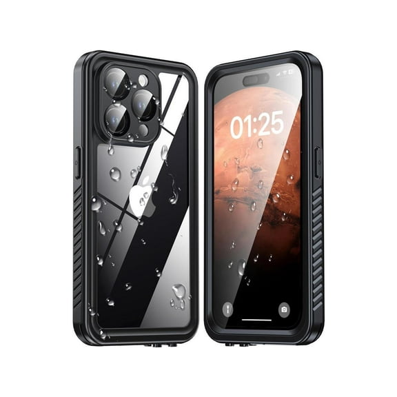 for iPhone 15 Pro Case Waterproof, Shockproof [IP68 Waterproof] [Built-in Screen & Lens Protector] [Dustproof][Real 360] Full Body Heavy Duty Rugged Protective Case For iPhone 15 Pro 6.1 inch Black