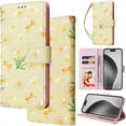thumbnail image 1 of for iPhone 15 Pro Leather Phone Case Wallet Gilding Bronzing Rose Flower Butterfly Folio Flip Cover Kickstand, RFID Blocking Card Holder Cash Slot, Magnetic Clasp, Wrist Strap, 1 of 8