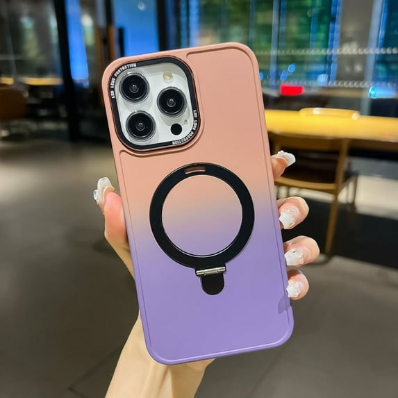 iPhone 15 Pro Magnetic MagSafe Case Soft TPU Bumper Anti-Drop Anti-Scratch Shockproof Matte Case-Orange