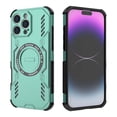thumbnail image 1 of For iPhone 15 Pro Magnetic Phone Case,Military-Grade Drop Protection,Compatible with Mag-Safe,Heavy Duty Tough Rugged Shockproof Dropproof Grip Armored Slim Phone Case Cover,Green, 1 of 9